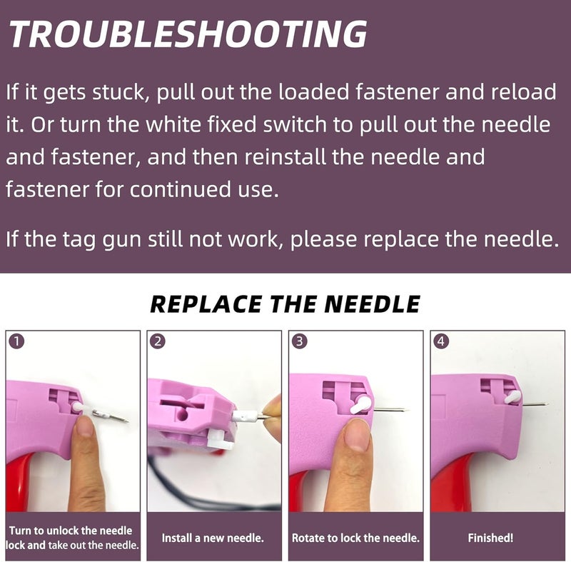 Fifchall Fine Stitch Gun Mini Stitch Gun Kit for Clothes, Quick Clothing Fixer with 6 Fine Needles, 1000 5mm Fasteners and Case, Speedy Clothing Fixer Stitch Gun for Clothes Quick Stitch Gun for Clothes - Image 3